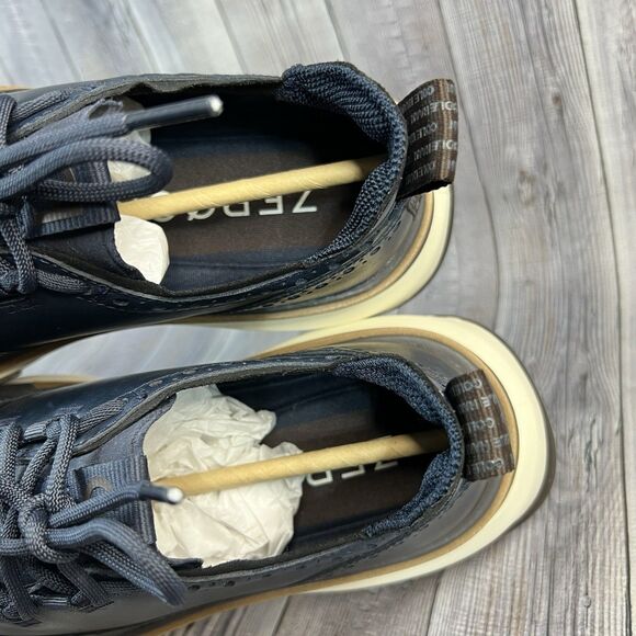 Cole Haan 5.ZEROGRAND Wingtip Oxford Shoes Men's 9W Dark Navy C38901 - Picture 10 of 11